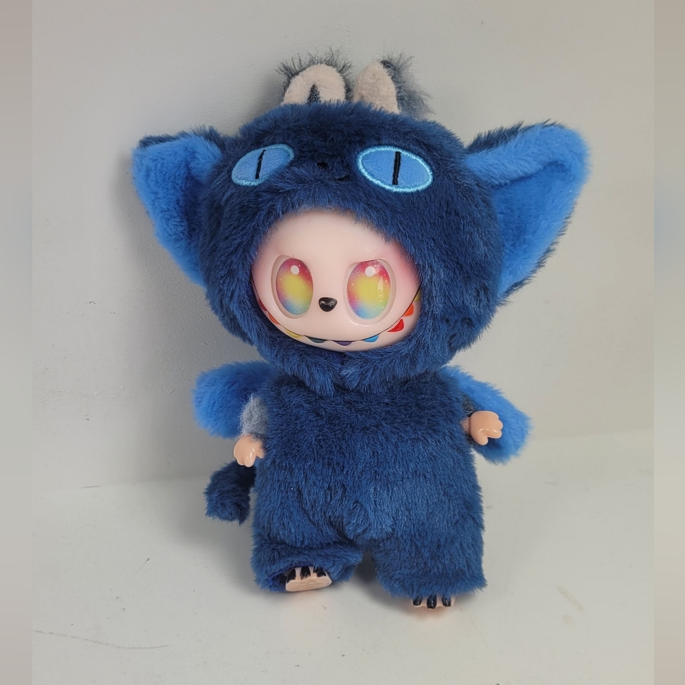 Labubu Blue Furry Doll Cat Costume Doll Not Included
